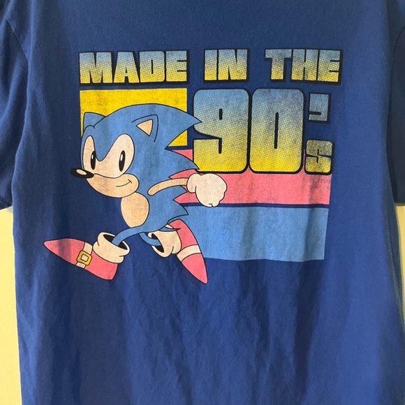 Sonic The Hedgehog Made in the 90's Sega Genesis Graphic Print T-Shirt. M. - Picture 3 of 11